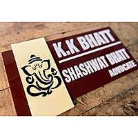 Acrylic Designer White Letter Nameplate