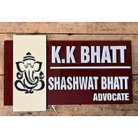 Acrylic Designer White Letter Nameplate