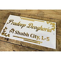 Acrylic Golden Embossed Letters Name Plate | Elegant Home Decor | My Interior Factory