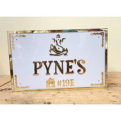 Acrylic Home LED Name Plate - Waterproof | My Interior Factory