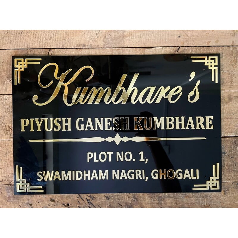 Acrylic Home Name Plate – Latest Collection | My Interior Factory