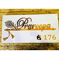 Acrylic LED House Name Plate – Rose Gold Letters – Waterproof Acrylic LED House Name Plate – Rose Gold Letters – Waterproof