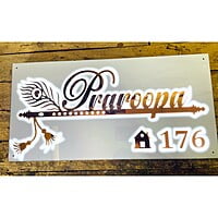 Acrylic LED House Name Plate – Rose Gold Letters – Waterproof Acrylic LED House Name Plate – Rose Gold Letters – Waterproof