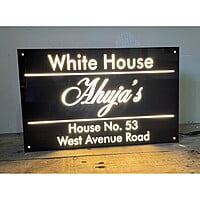 Customisable Acrylic LED House Name Plate | My Interior Factory