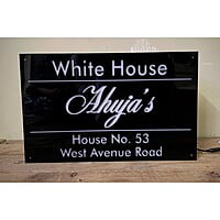 Customisable Acrylic LED House Name Plate | My Interior Factory