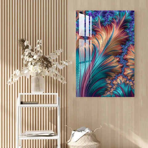 Multicolor Feather Acrylic Wall Art - Vibrant Home Decor | My Interior Factory