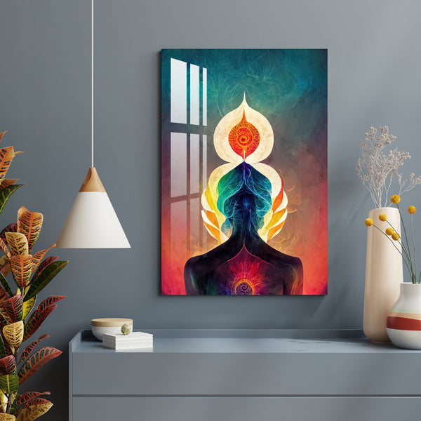 "Peaceful Mind & Healthy Body" Colorful Acrylic Wall Art | My Interior Factory