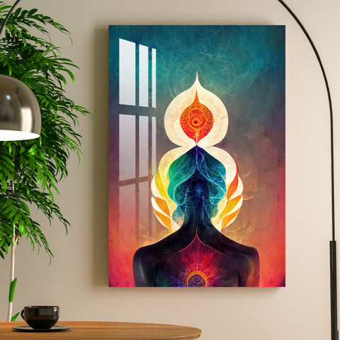 "Peaceful Mind & Healthy Body" Colorful Acrylic Wall Art | My Interior Factory