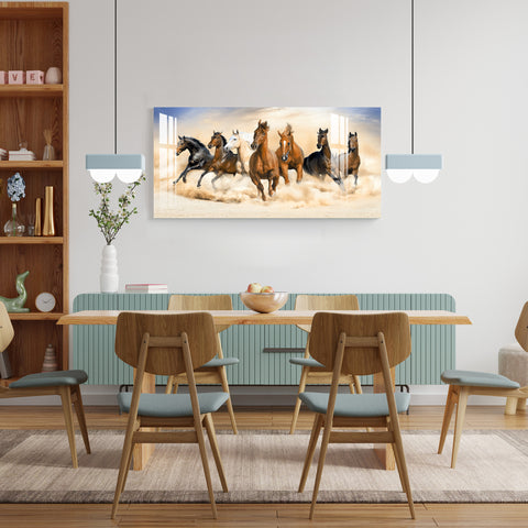 Lucky Horses Acrylic Wall Art - Vibrant & Colorful Home Decor | My Interior Factory