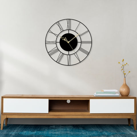 Simplest Roman Design Metal Wall Clock - Prime Wood Frame Wall Art | My Interior Factory