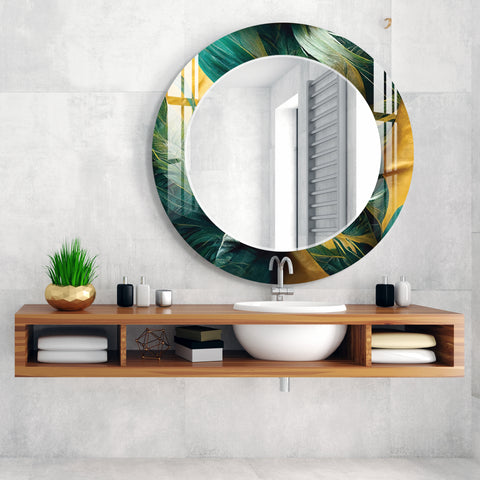 "Leafy Morning" Colorful Acrylic Wall Mirror Wall Art | My Interior Factory