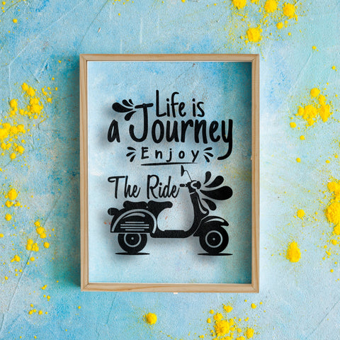 Life is a Beautiful Journey 3D Prime Wood Frame Wall Art by Sehrawat Brothers | My Interior Factory