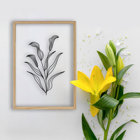 "Elevate Your Home Decor with Leaf Plant Prime Wood Frame Wall Art - Sehrawat Brothers"