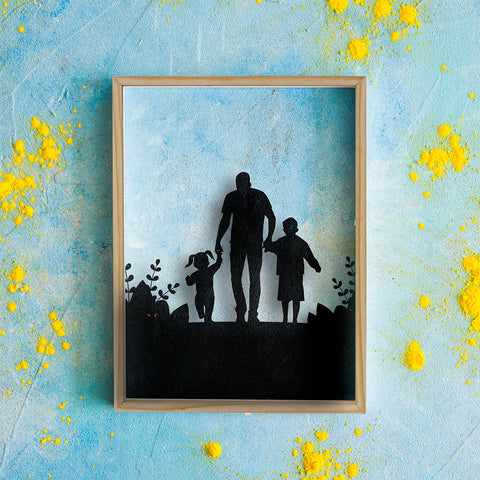 "Small Family" Prime Wood Frame Wall Art | My Interior Factory