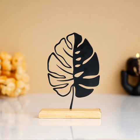 Monstera Leaf Prime Wood Sculpture - Perfect Wire Art for Home Decor