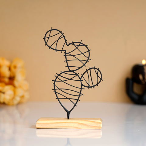 Cactus Set Prime Wood Sculpture Wire Art for Home & Office Decor | My Interior Factory