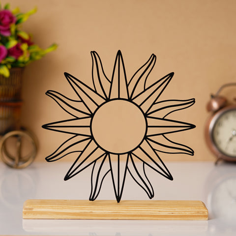 Sun of May Prime Wood Sculpture - Elegant Wire Art for Home & Office Decor | My Interior Factory