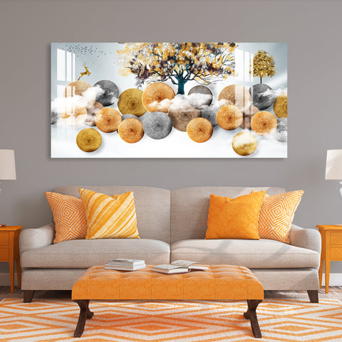Wood Logs Colorful Acrylic Wall Art by Sehrawat Brothers