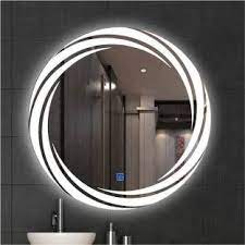 Rounded LED Mirror with Sensor Lights - Smart Touch Wall Mirror for Home Decor