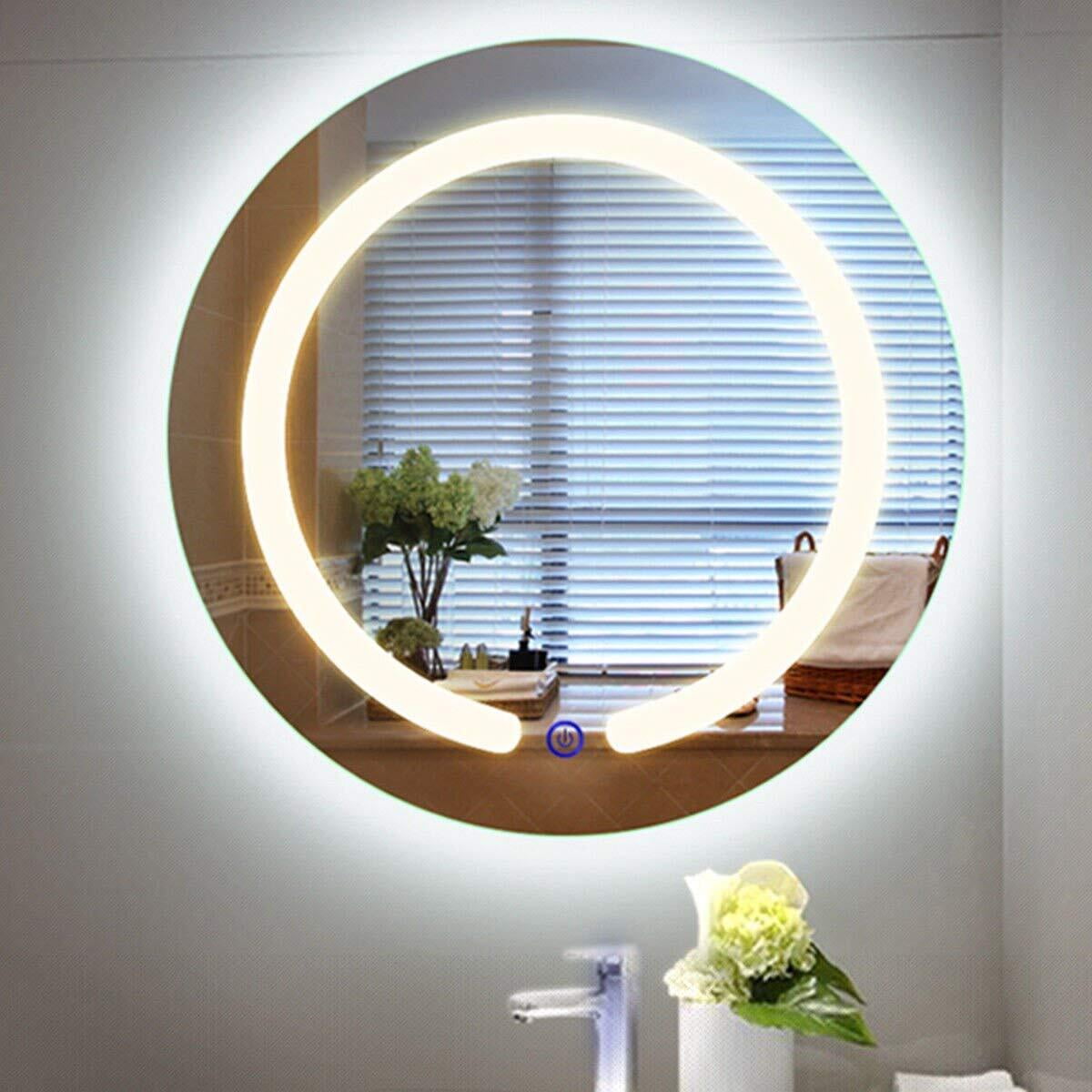 Rounded LED Mirror with Sensor Lights - 10" Smart Touch Wall Mirror