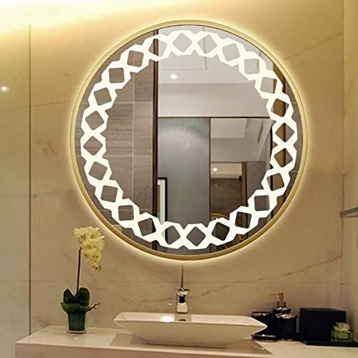 Rounded LED Mirror with Sensor Lights - 13" Smart Touch Wall Mirror