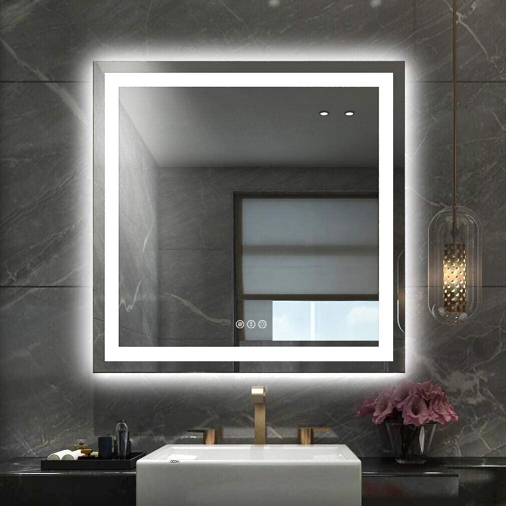 Square LED Touch Sensor Mirror for Washroom - 01