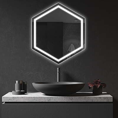 LED Touch Sensor Mirror - 08" Smart Wall Mirror for Living Washroom