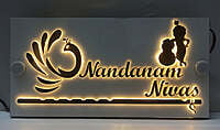 Standing Krishna Personalized Name Plate With LED Light Standing Krishna Personalized Name Plate With LED Light