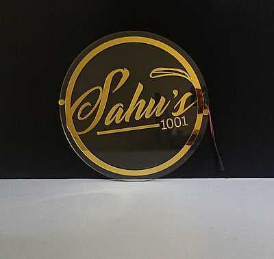 Golden Embossed Personalized Name Plate With LED Light