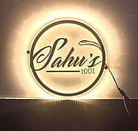 Golden Embossed Personalized Name Plate With LED Light Golden Embossed Personalized Name Plate With LED Light