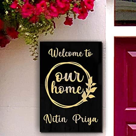 Beautiful Black Acrylic Nameplate With Golden Acrylic Solid Letters Beautiful Black Acrylic Nameplate With Golden Acrylic Solid Letters