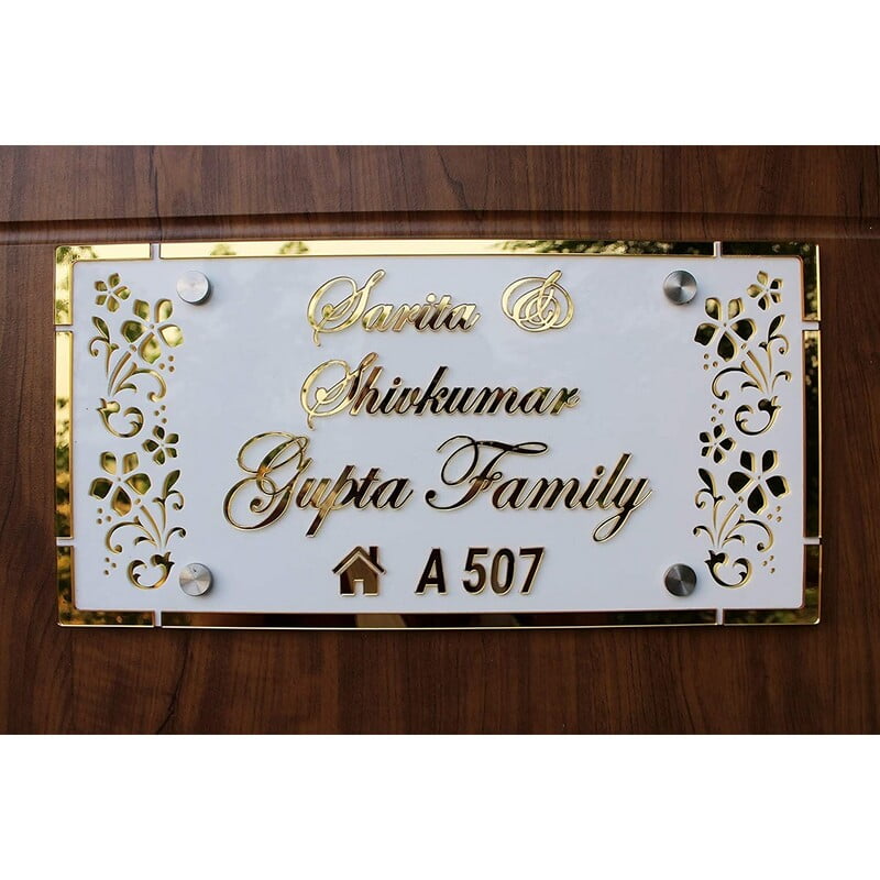Amazing Home Door Name Plate – Golden Acrylic Solid Letters Amazing Home Door Name Plate – Golden Acrylic Solid Letters