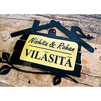 Beautiful Hut Shape Personalised Acrylic Waterproof Home Nameplate Beautiful Hut Shape Personalised Acrylic Waterproof Home Nameplate