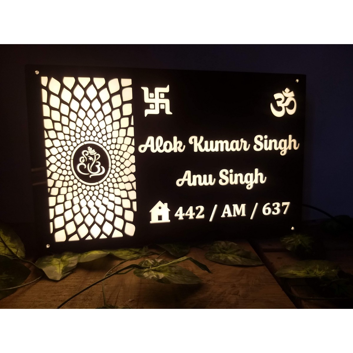 Customized LED Acrylic Name plate| Sehrawat Brothers
