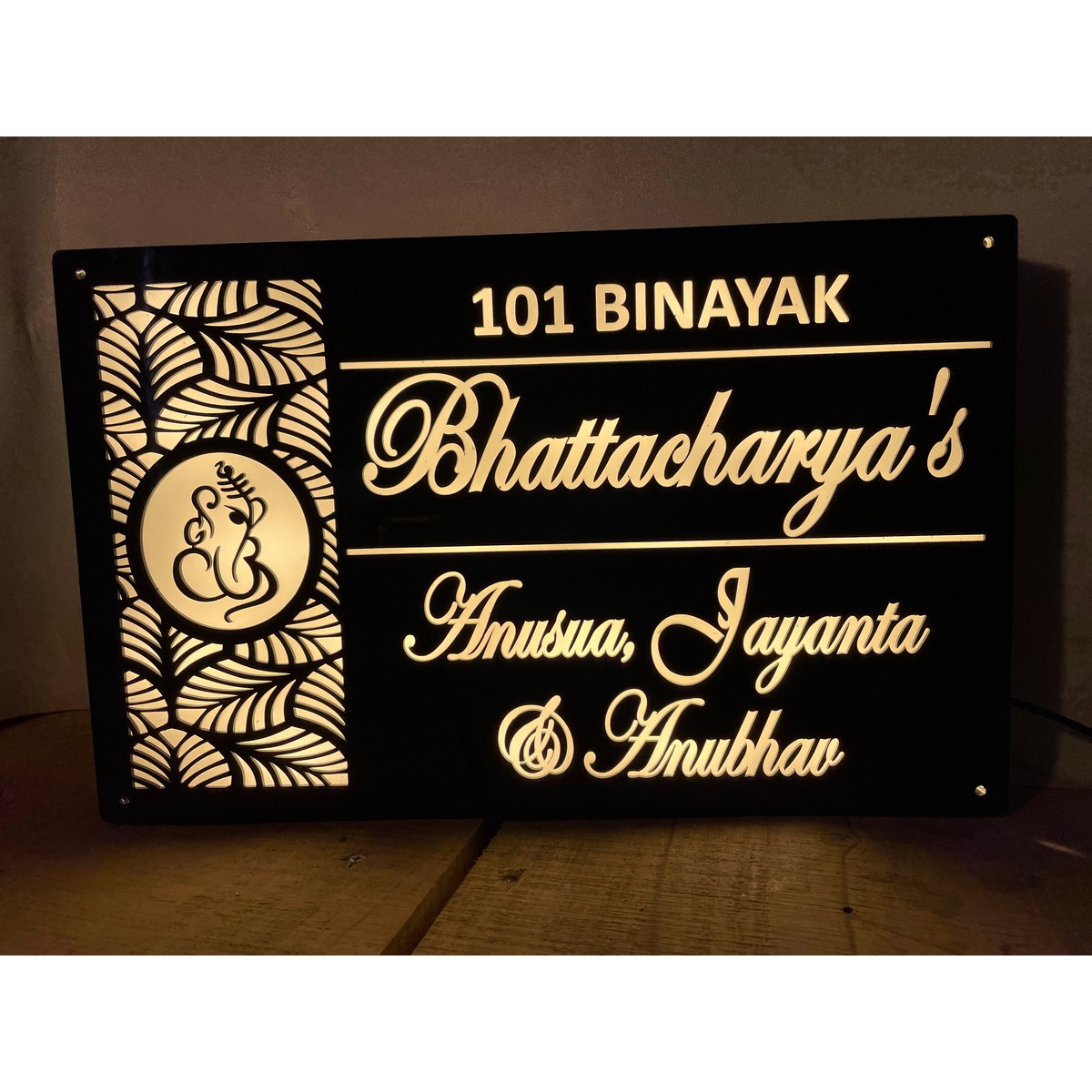 Designer LED Name Plate For House Or Flat  | Sehrawat Brothers