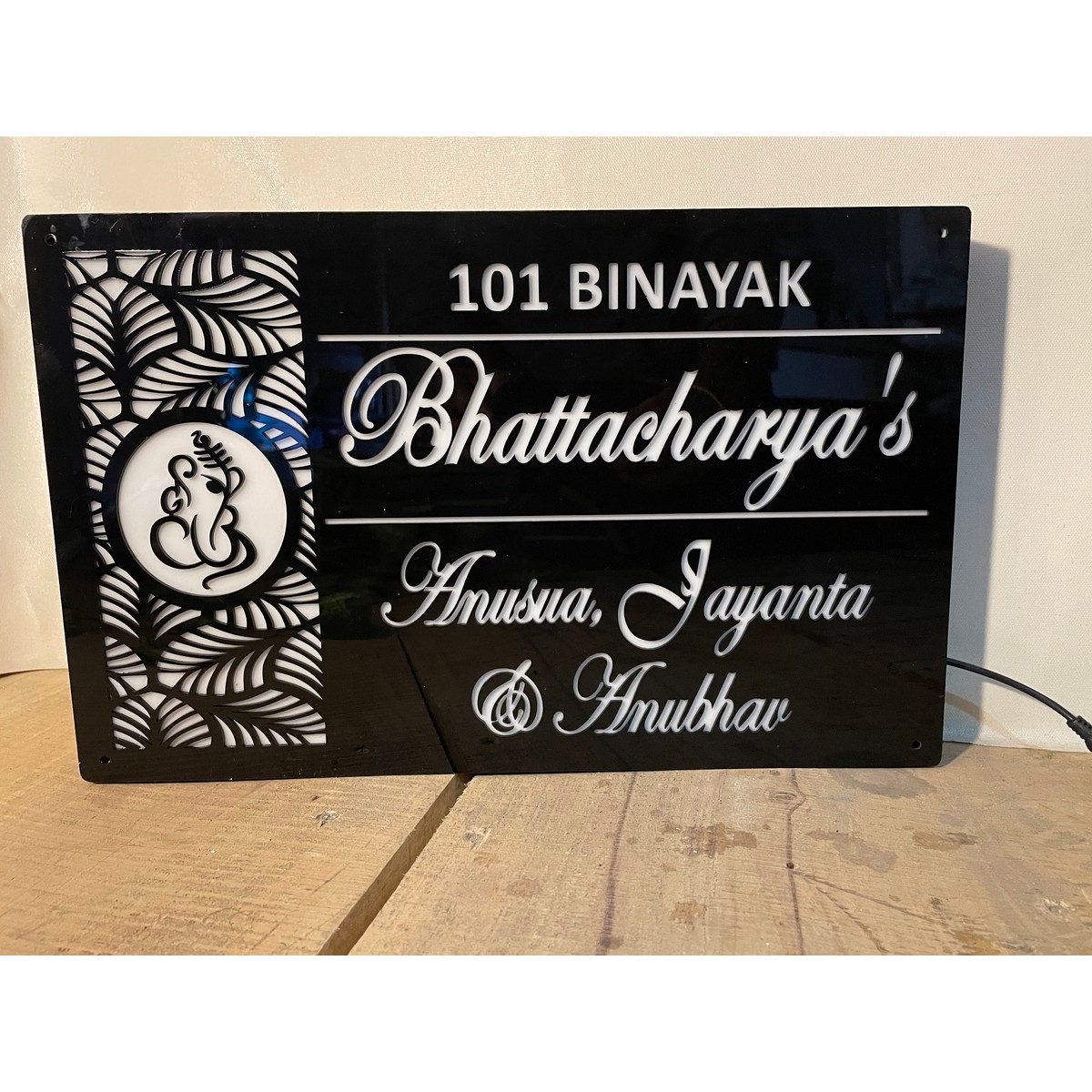 Designer LED Name Plate For House Or Flat  | Sehrawat Brothers