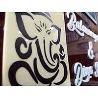 "Ganesha Symbol Customized Acrylic Nameplate | My Interior Factory"
