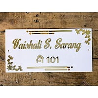 Elegant Golden Acrylic Name Plate – Waterproof Elegant Golden Acrylic Name Plate – Waterproof