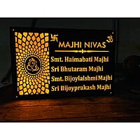 Illuminated LED House Name Plate – Acrylic Illuminated LED House Name Plate – Acrylic