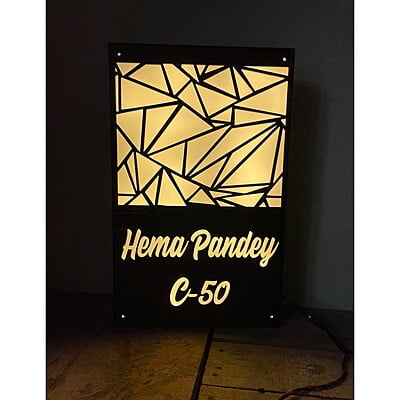 LED House Name Plate - Waterproof Acrylic | My Interior Factory