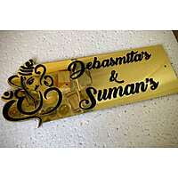 Mirror Shine Golden Acrylic Name Plate Mirror Shine Golden Acrylic Name Plate