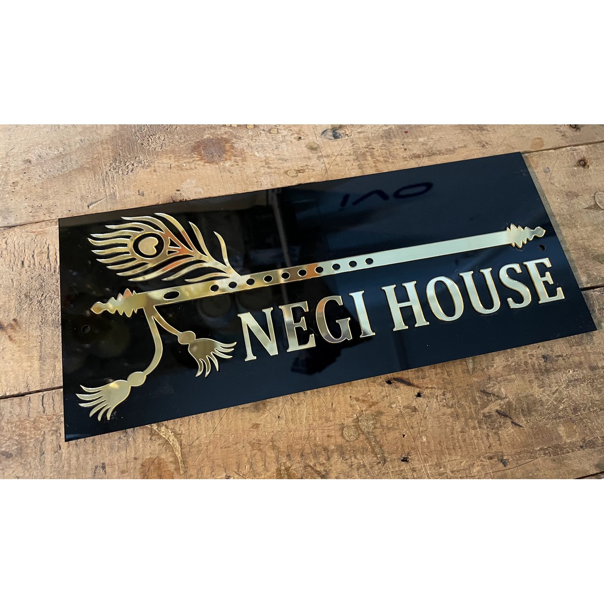 Peacock Pankh Name Plate - Unique & Elegant Home Decor by My Interior Factory
