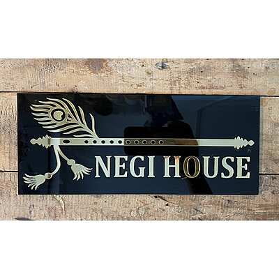 Peacock Pankh Acrylic Name Plate