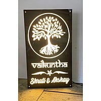 Tree Design Acrylic LED Home Name Plate Tree Design Acrylic LED Home Name Plate