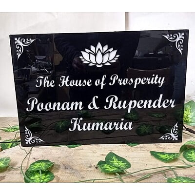 The House of Prosperity Lotus Name Plate | My Interior Factory