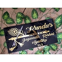 Bansuri Design Home Name Plate