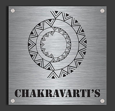 "Mandala Chakra" Custom Engraved Steel Nameplate | My Interior Factory