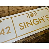 Elegant White Marble Engraved Name Plate | My Interior Factory